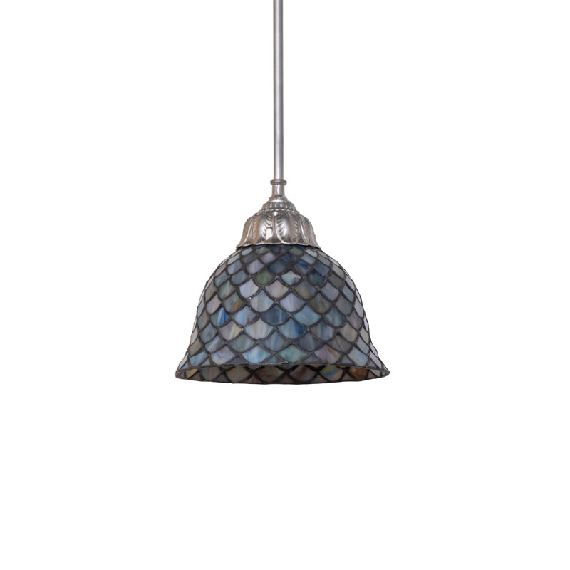 8" Wide Tiffany Fishscale Mini Pendant
