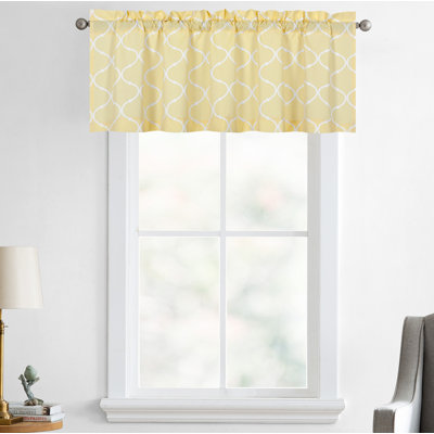 Kacey Cotton Blend Geometric Window Valance