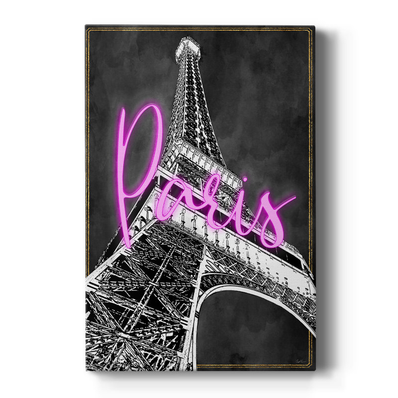 Nuits néon à Paris - galerie Cavas sur mesure, H 27 po x l 18 po