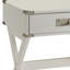Table d'appoint en blanc - tiroir moderne en composite de bois 15 po x 9 po 3 po et détails élégants-1772918370