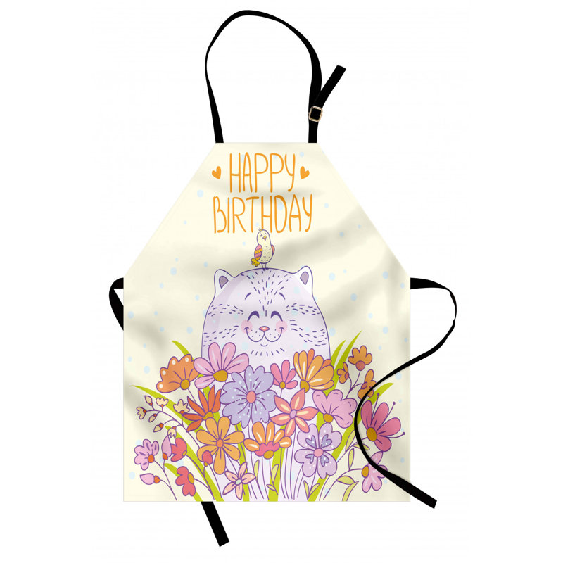 Birthday Floral Bib Apron