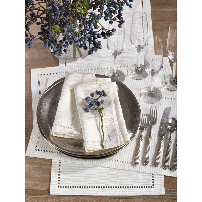 Herlihy Polyester Hemstitched Rectangular Table Runner, 90" x 13"