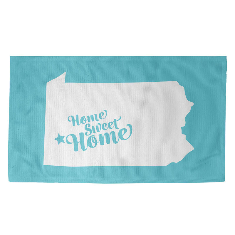 Tapis de zone bleu pittsburgh pour la maison, Rectangle 5 pi x 7 pi