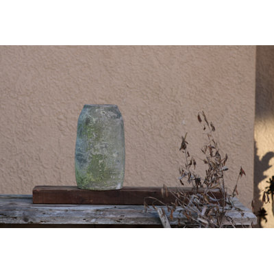 Pot en grès, petit pot de fleurs en forme de colonne de mousse - Intérieur/Extérieur