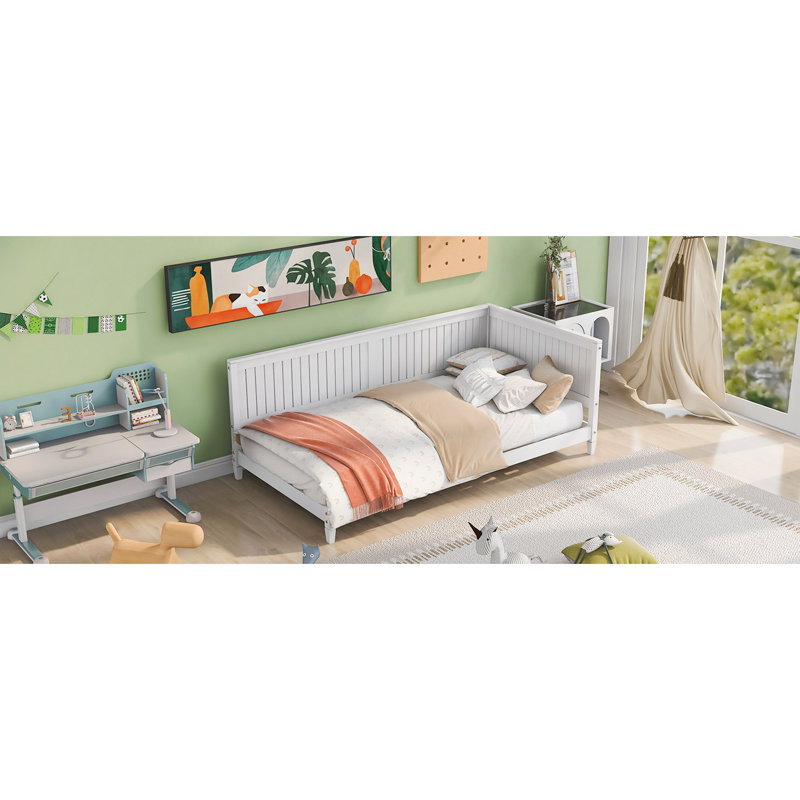 Wood Daybed/Sofa Bed, Twin, White