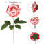 30 pièces fleurs artificielles roses en mousse avec tiges 8 cm fleurs roses-1208168499