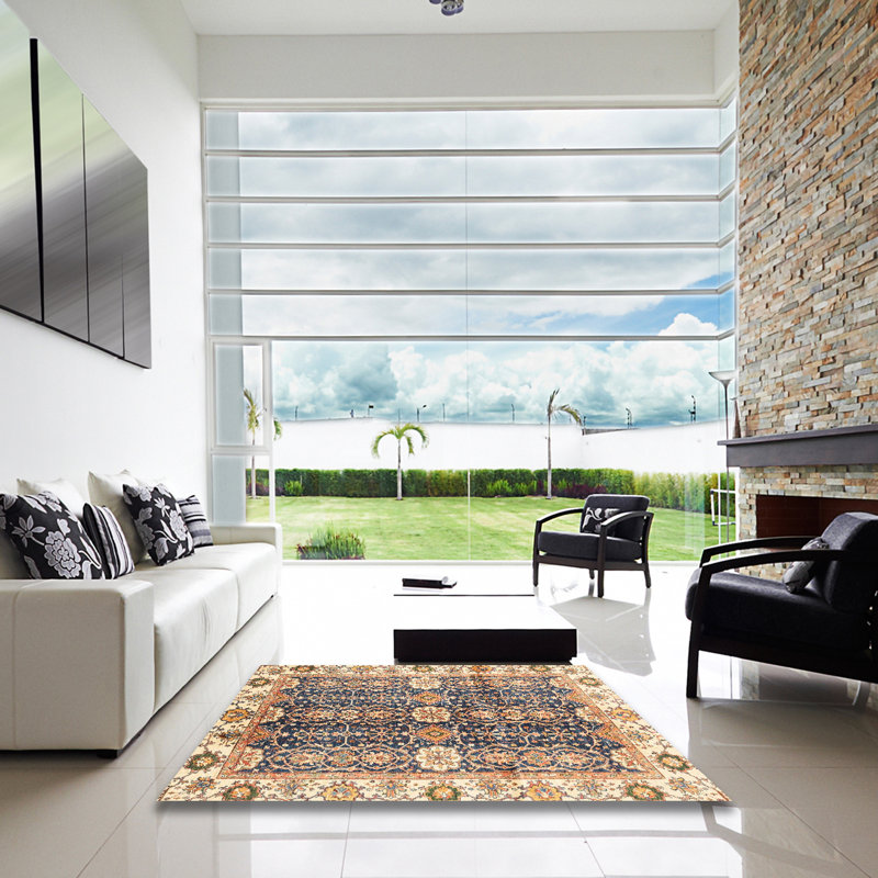 Tapis abstrait moderne 3373, Carré 4 pi