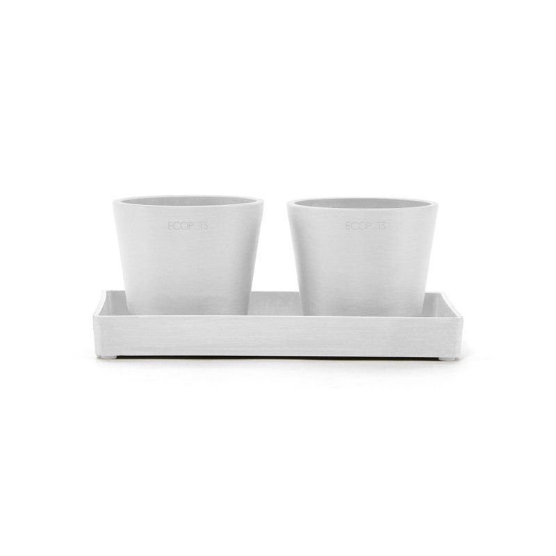 Jardinières en pot, Gris pur