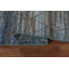 Tapis à rayures marocain rayé bleu et gris 3 x 12
