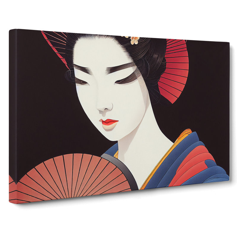 Gracious Geisha - Wrapped Canvas, 50cm H x 76cm W x 3cm D