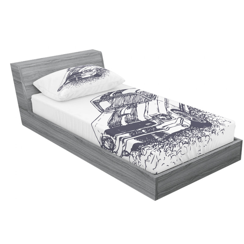 Microfiber Sheet Set, Twin Sheet Set with Fitted Sheet