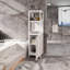 Meuble de rangement multifonctionnel en bambou de grande capacité pour salle de bain et salon
