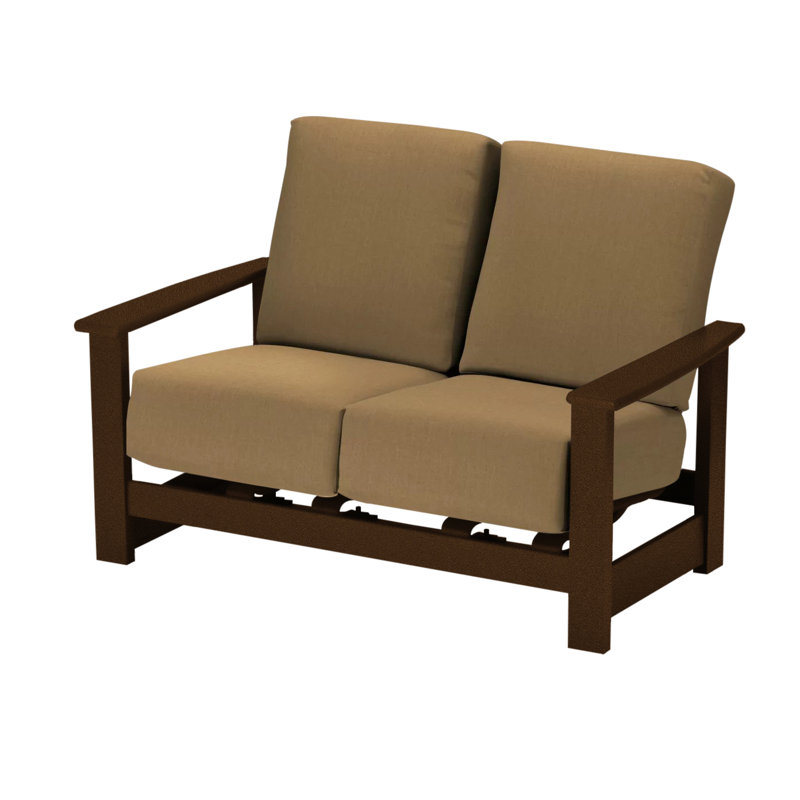 Leeward 56.5'' Wide Loveseat with Cushions, Desert, Canvas Heather Beige Sunbrella® Canvas