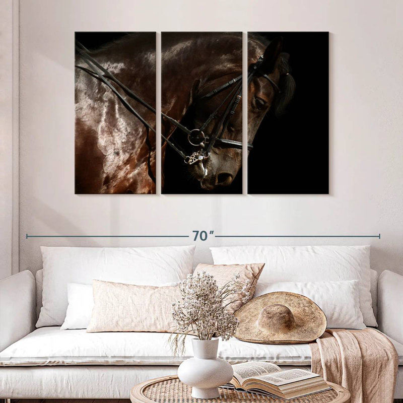 Bridled Horse, 32" H x 50" W