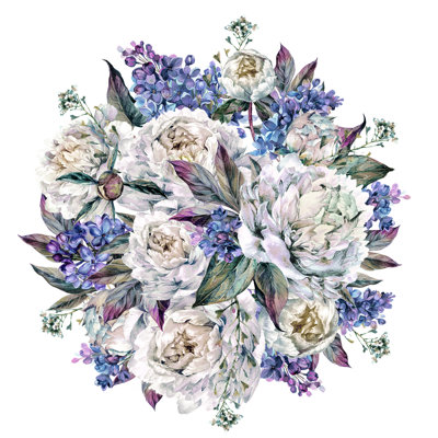Peonies by Inna Sinano - Wrapped Canvas Painting