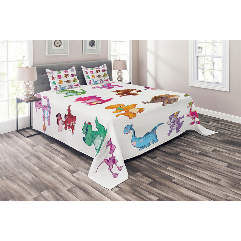 Polyester Coverlet, Queen Bedspread + 2 Shams