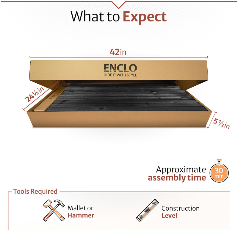 Écran d'intimité en bois anthracite Ascl Enclo 6 pi H x l 3,1 pi (1 panneau), écran d'intimité de patio décoratif, poubelles idéales pour cacher, panneau de clôture d'intimité extérieur, clôture de climatiseur, EC18042