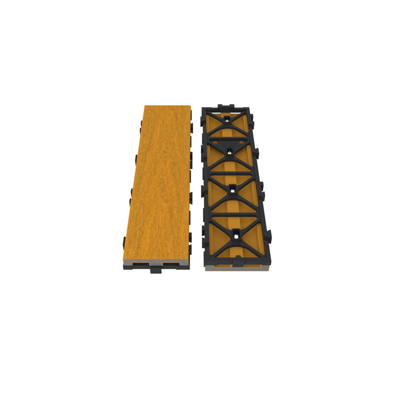 Carreau de terrasse à lattes simple en composite floride orange ultra rapide 12 po x 3 po UltraShield Naturale
