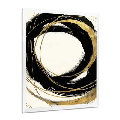 «Gold Glamour Circle III», reproduction sur toile encadrée