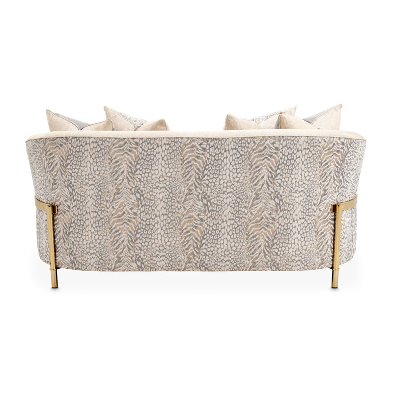 Lisbon 71'' Chenille Round Arm Loveseat, Opal Chenille