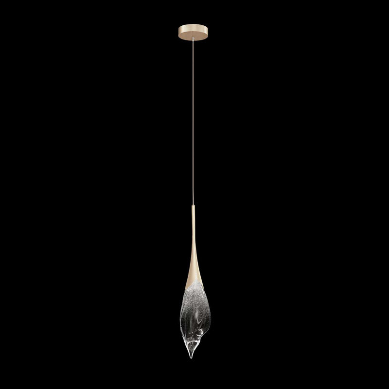 Luminaire à abat-jour rond 5 po Mayu, Champagne