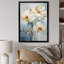Minimalisme renoncules sur fond bleu sur toile-1315688077-1315688072