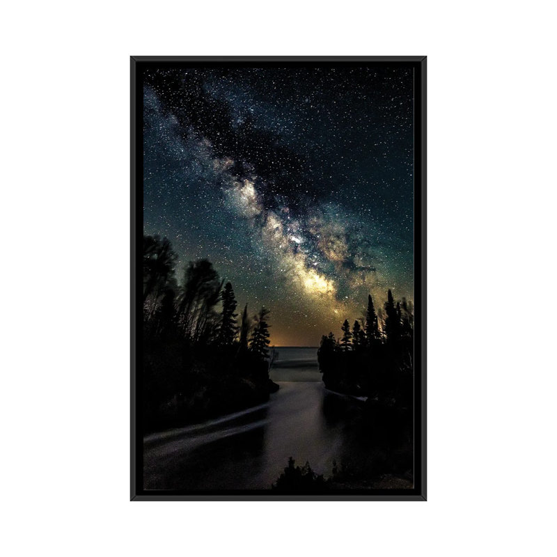 Guardians Under The Galaxy - reproduction d'art mural - toile encadrée, H 48 po x l 32 po, Noir