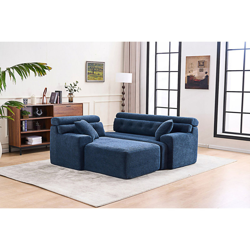 Compression Sofa, Combining Chaise Longue With 2 Pillows