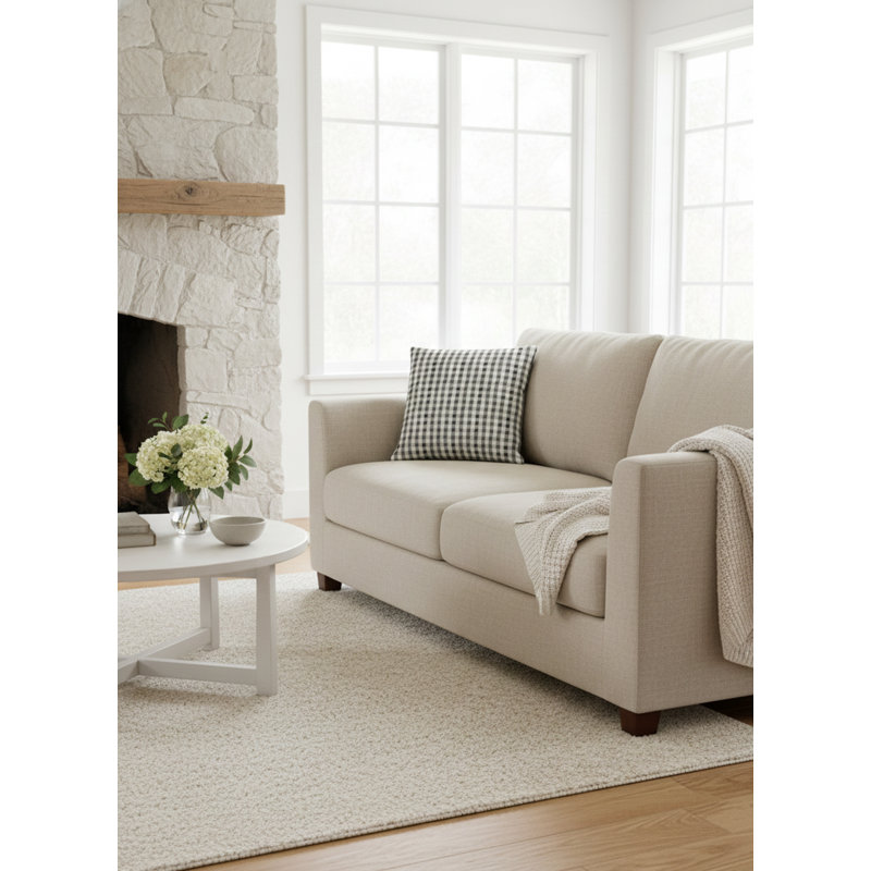 Printed Pillows Linen Pillow Cover & Insert, Gray, Square 22", Pillow Cover Only - No Insert