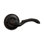 Bravura 903-0 Sable Privacy Lever on Traditional Round Rose in Satin Nickel - RH