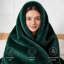 Emerald Green Faux Rabbit Fur Reversible Blanket, Soft Plush Throw Blanket With Flannel Reverse, Cozy Warm Blanket For Bed & Sofa, Machine Washable-125320245