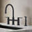 Double Handle Bridge Kitchen Faucet With Side Spray-111031781