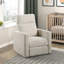 Fauteuil inclinable contemporain pivotant confort à mouvement coulissant, mobilier de salon en tissu de chenille de quartz luxueux 1 pièce