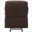 Fauteuil inclinable avec accoudoirs coussinés, dossier capitonné Mouvement inclinable | Microfibre brun foncé