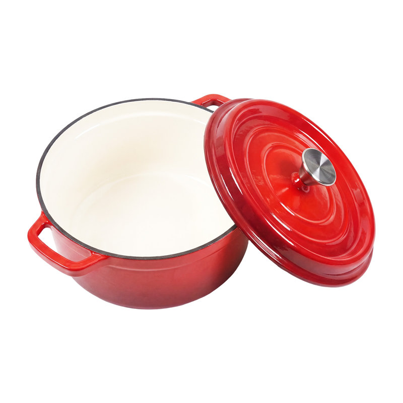 Living And Home 2L Cast Iron Stock Pot