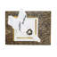 Gold And Black Etch Forest Glass Rectangular Placemat