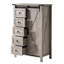 Ensemble de chambre à coucher de style maison de campagne 3 pièces, cadre de lit bibliothèque grand format, commode 5 tiroirs, commode 4 tiroirs, gris-1332306302-1332306299