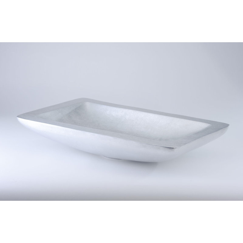 Vogue 25.6'' L Bathroom Sink, Silver Leaf