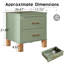 Table de chevet 2 tiroirs Green