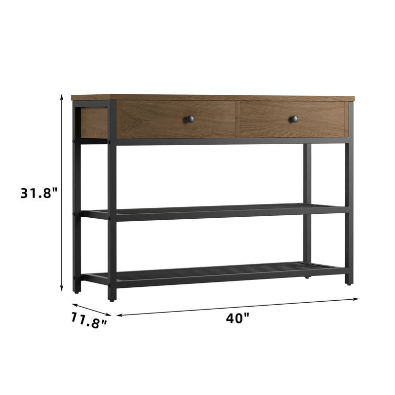 Learline 40'' Console Table, Brown