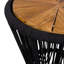 Table d'appoint longue en sablier avec corde et bois