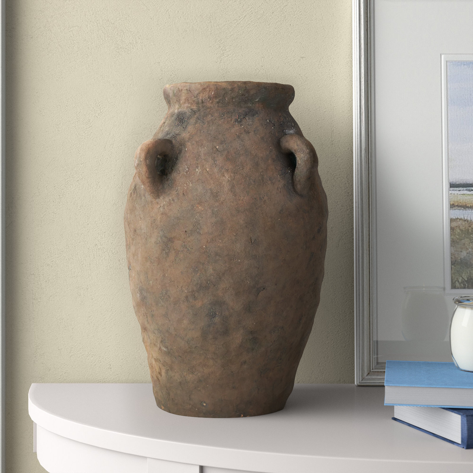 Elna Handmade CElnamic Table Vase, 15.45" H x 9.85" W x 9.8" D