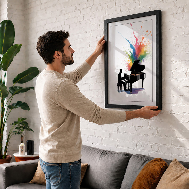 Music in Colour Modern - Framed Print, Unframed, A1 - 84.1 x 59.4 cm