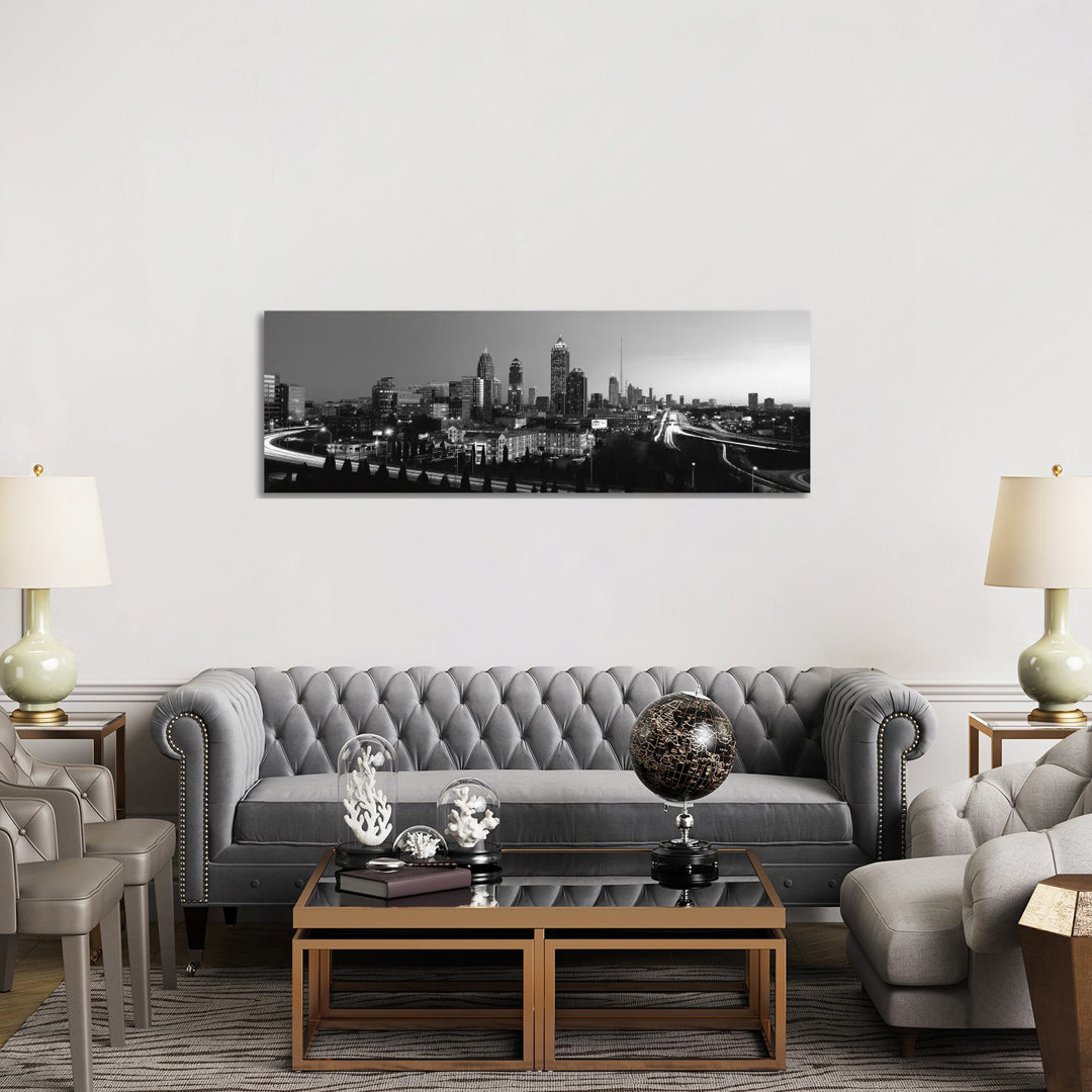 Atlanta Skyline Cityscape - Wrapped Canvas Panoramic Print