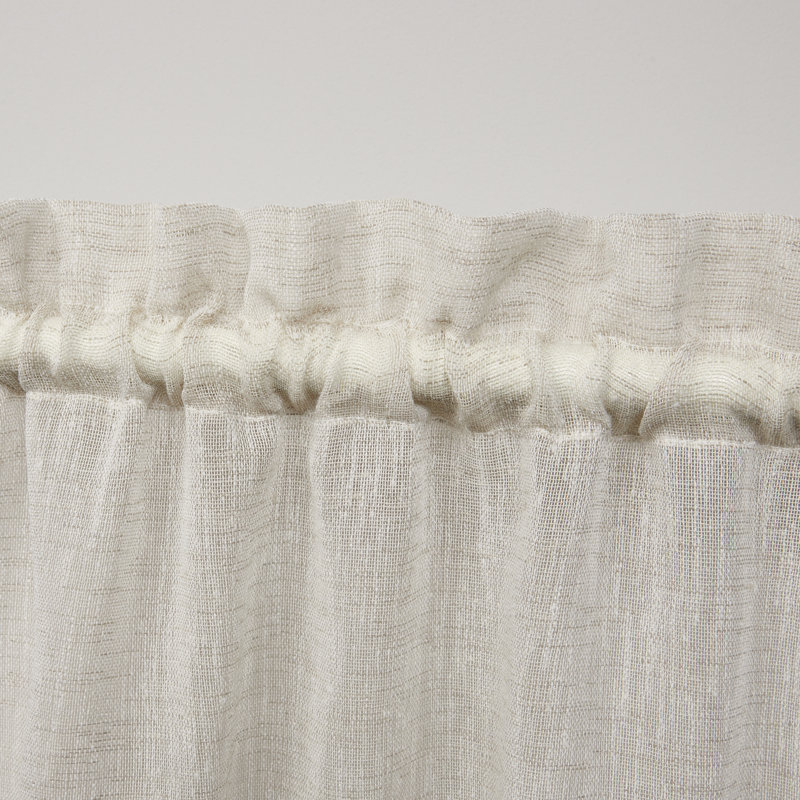 Sheer Curtain Panel Pair, Taupe, 26" W x 36" L