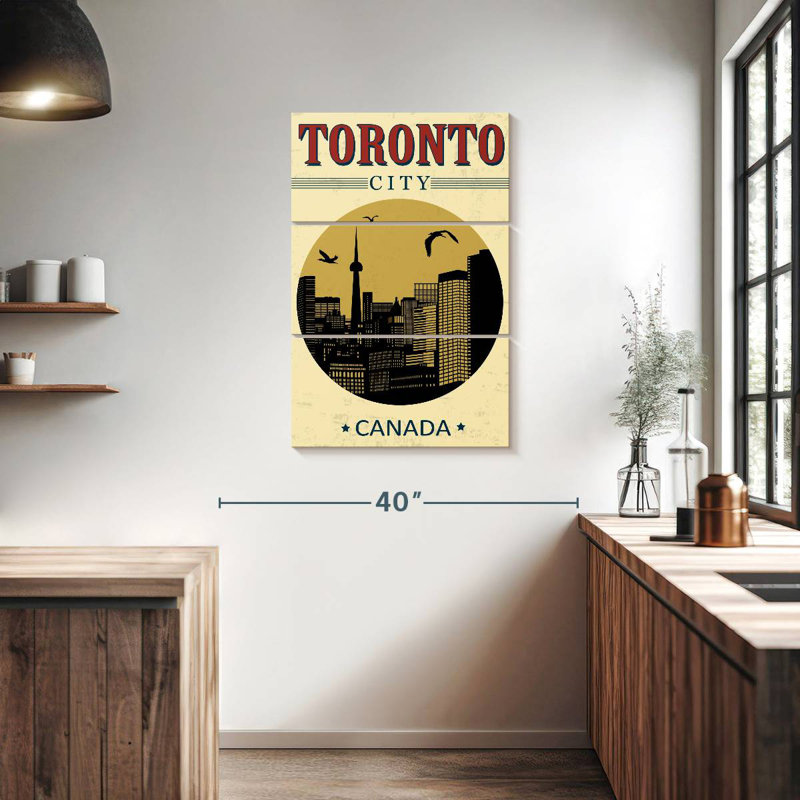 Affiche Nicci Vintage Toronto, H 38 po x l 24 po