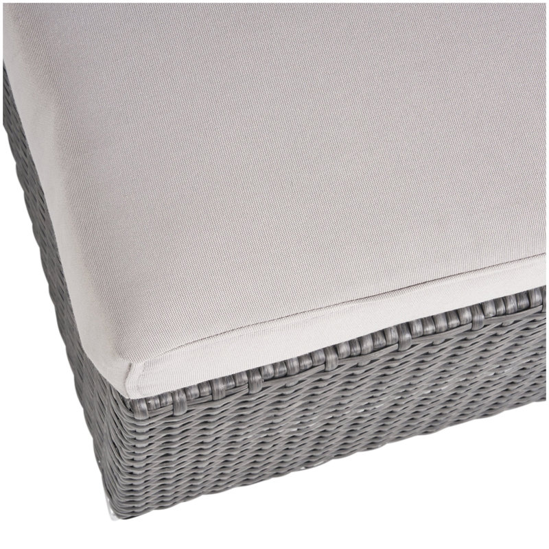 SANTA ROSA OTTOMAN KD (GRY + ALU), Gray