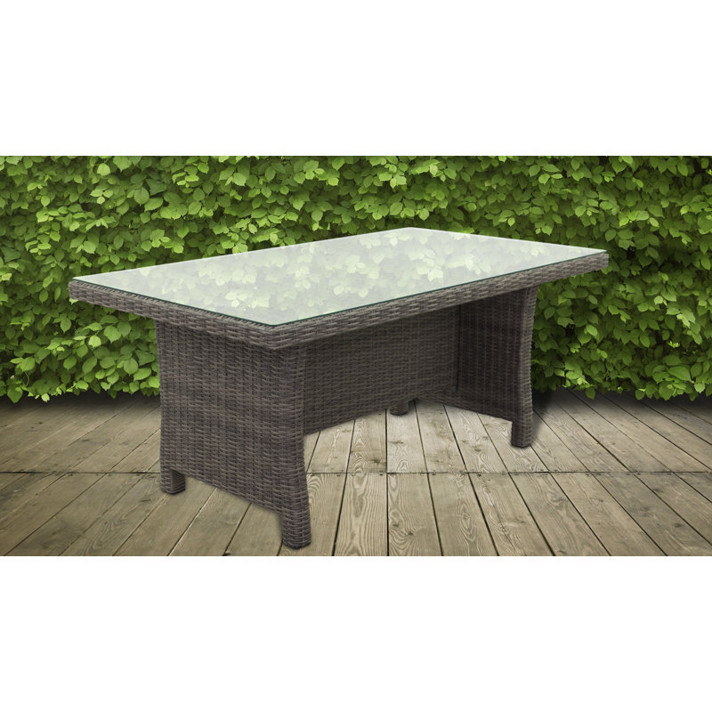 Rectangular Glass Outdoor Dining Table