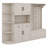 Multifunctional Left-Right Combination Hall Cabinet With Storage And Hooks, Storage Cabinet/ Hall Tree 2 In 1-934346299