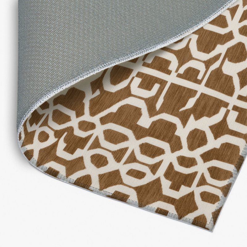 Trellis Brown Indoor and Outdoor Area Rug, Rectangle 2' x 3'